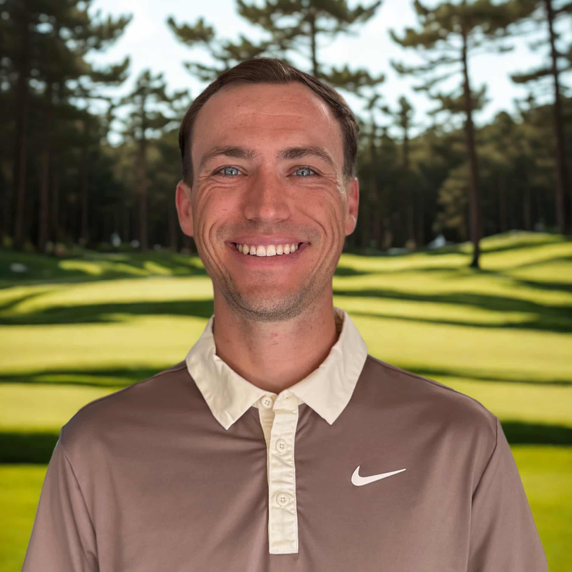 Smiling chiropractor Dr. Riley Miller standing outdoors in Montrose CA