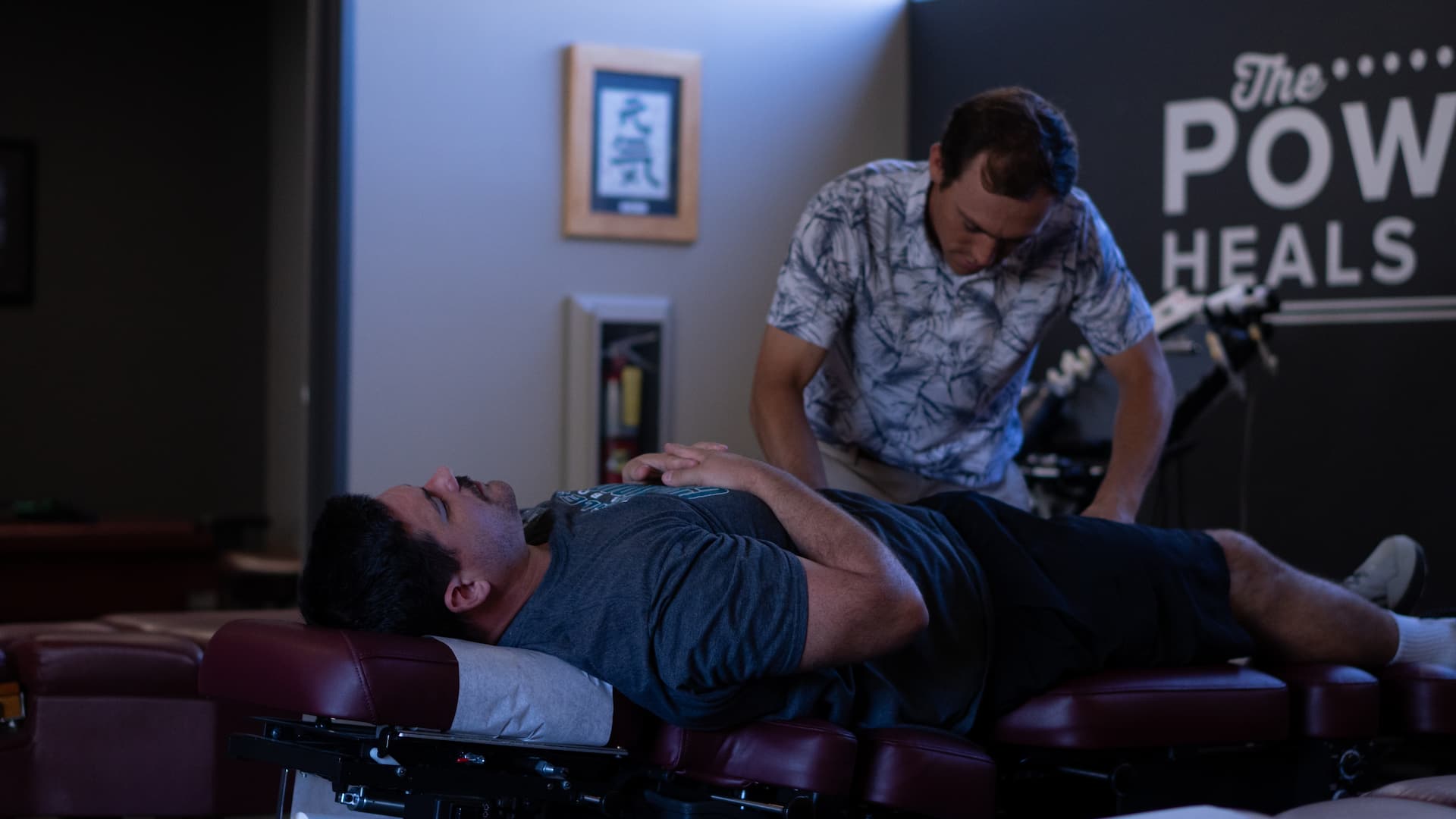 Dr. Riley Miller conducting a thorough orthopedic examination