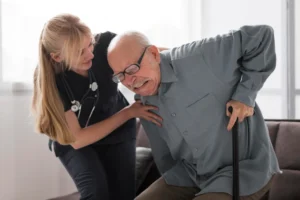 Senior patient receiving chiropractic care to maintain mobility